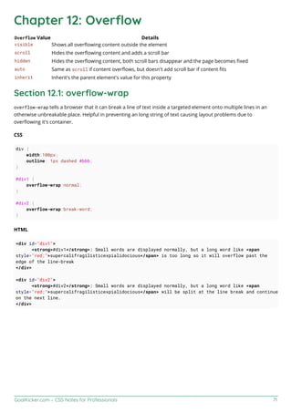 Css notes for professionals | PDF