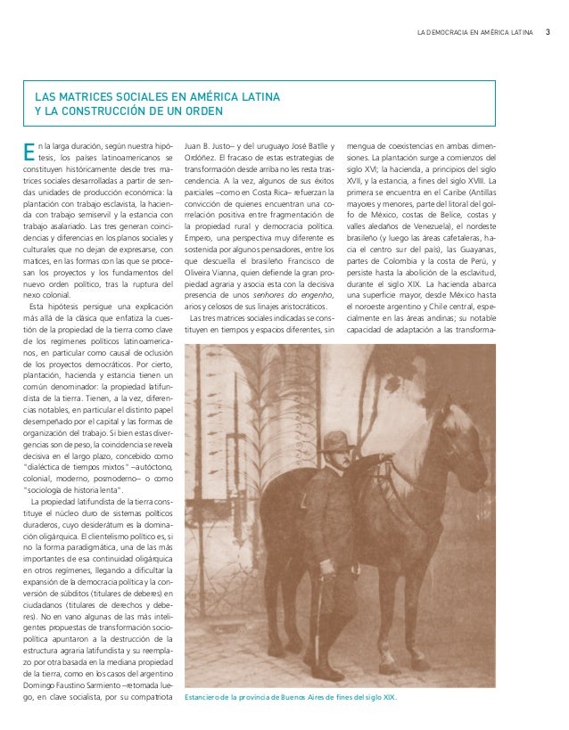 La democracia en América Latina.