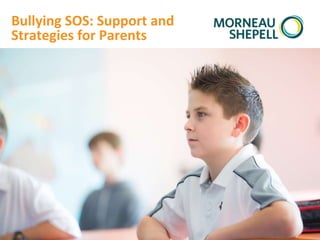 Bullying SOS: Support and
Strategies for Parents
Child_Boy-sitting-on-chair-1
 