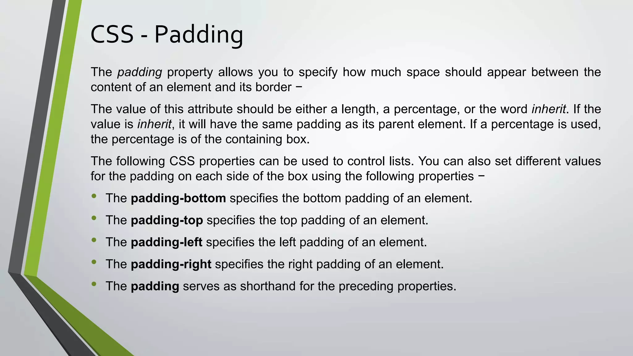 Css padding | PPT