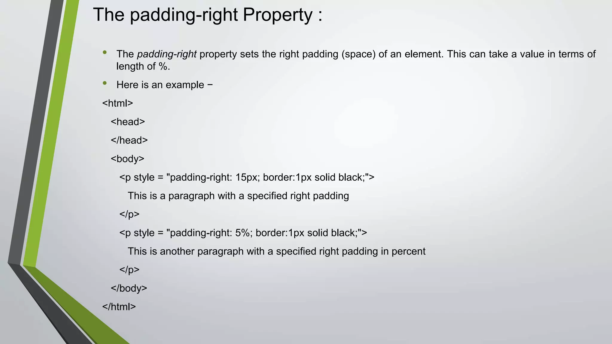 Css padding | PPT