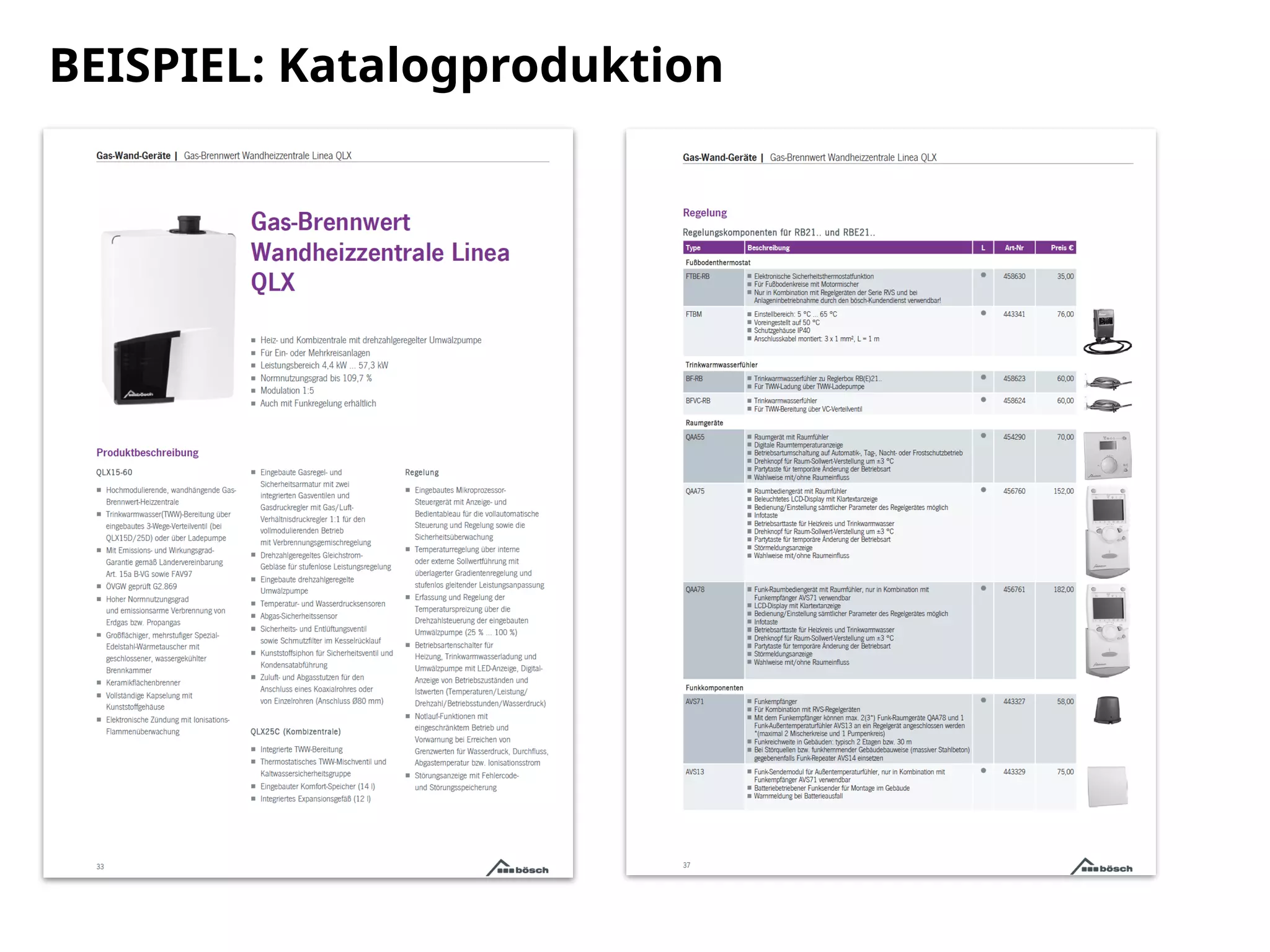 BEISPIEL: Katalogproduktion
 