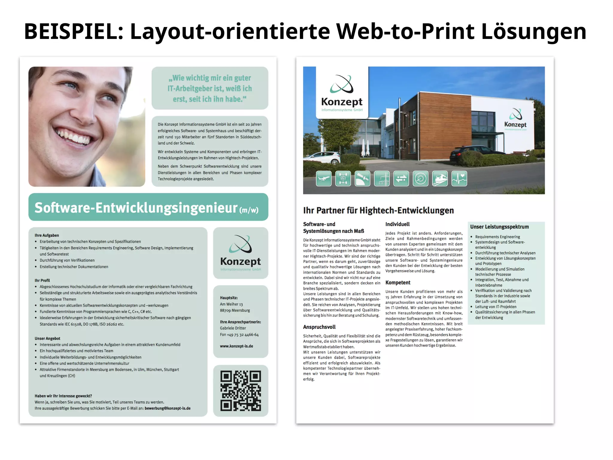 BEISPIEL: Layout-orientierte Web-to-Print Lösungen
 