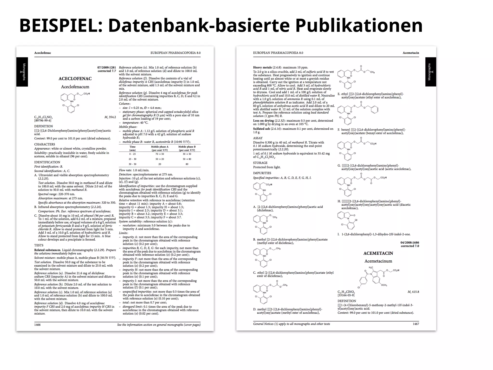 BEISPIEL: Datenbank-basierte Publikationen
 
