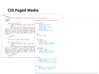 CSS Paged Media
 