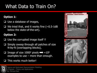 21   Go Greedy: Matching Pursuit (MP)The MPis one of the greedy algorithms that finds one atom at a time [Mallat & Zhang (’93)].