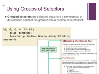 CSS Selectors and Fonts | PPTX