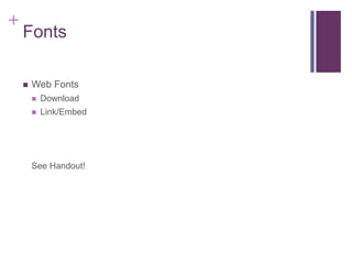 CSS Selectors and Fonts | PPTX