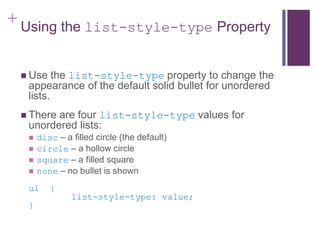CSS Selectors and Fonts | PPTX