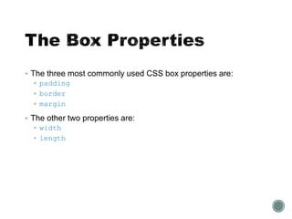 CSS Box Model | PPTX | Web Design and HTML | Internet