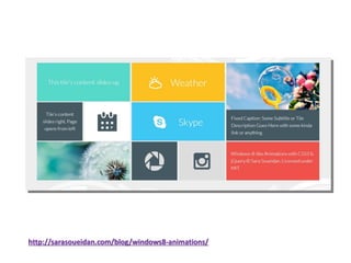 http://sarasoueidan.com/blog/windows8-animations/

 