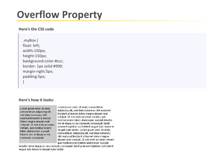 Overflow Property With The Values Of Scroll Overflow Property With The Values Of Scroll