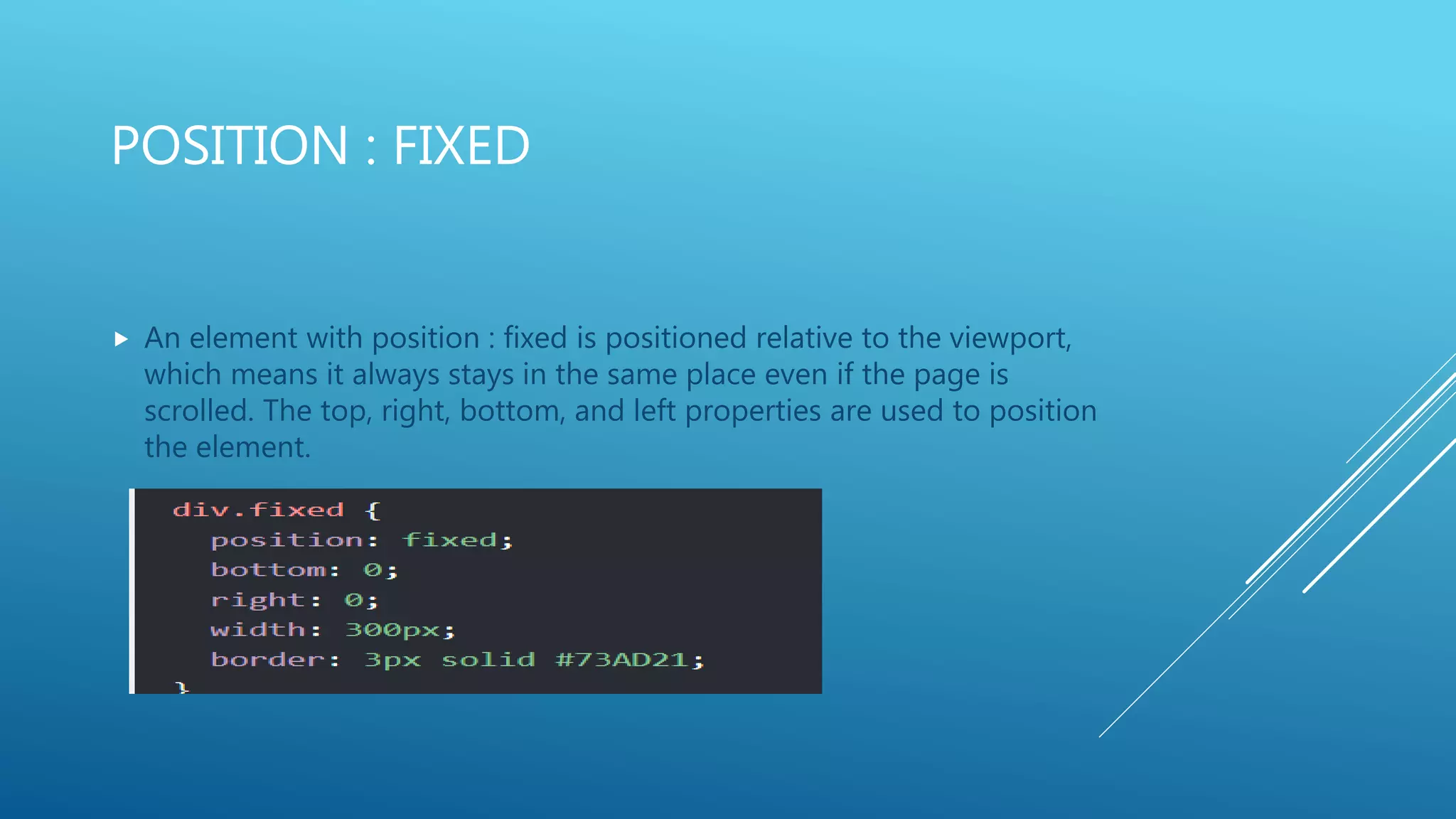 Css position property | PPTX
