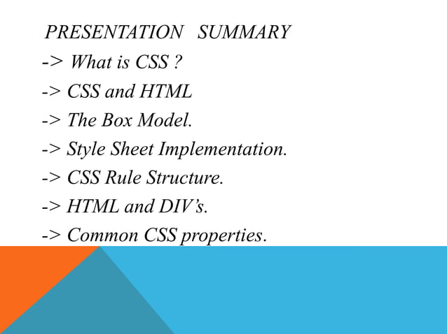 Css ppt | PPT