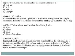 Css ppt - Cascading Style Sheets | PPTX