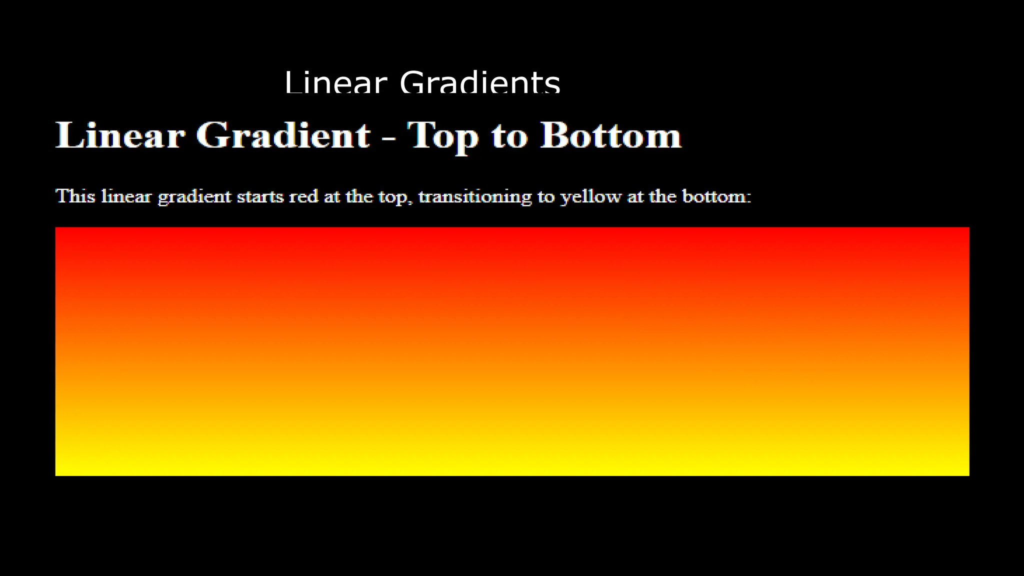 Linear Gradients
 