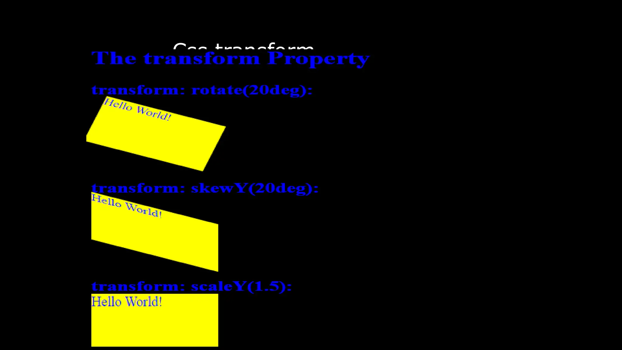 Css transform
 