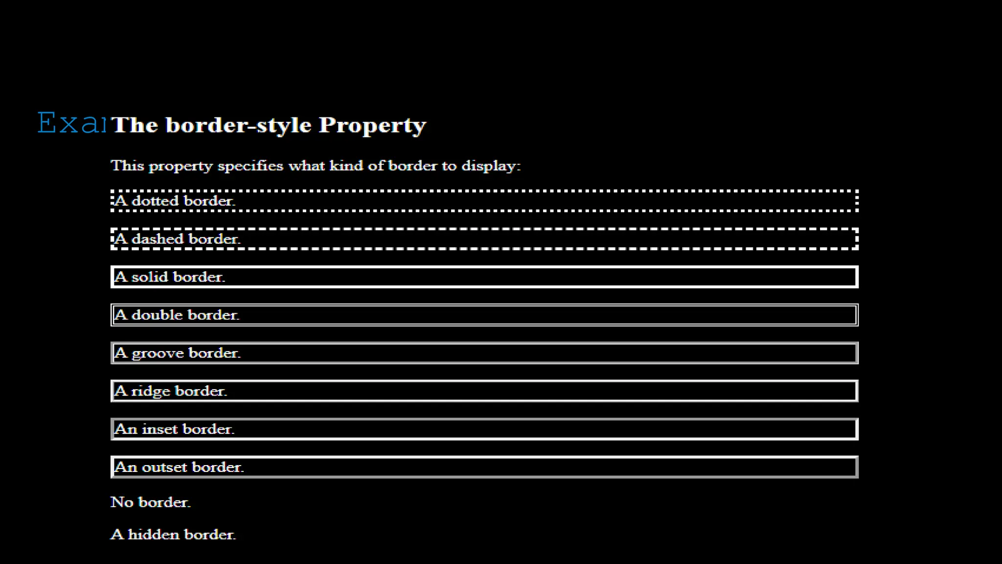The font-weight property sets how thick or thin characters in text should be displayed.
Example
 