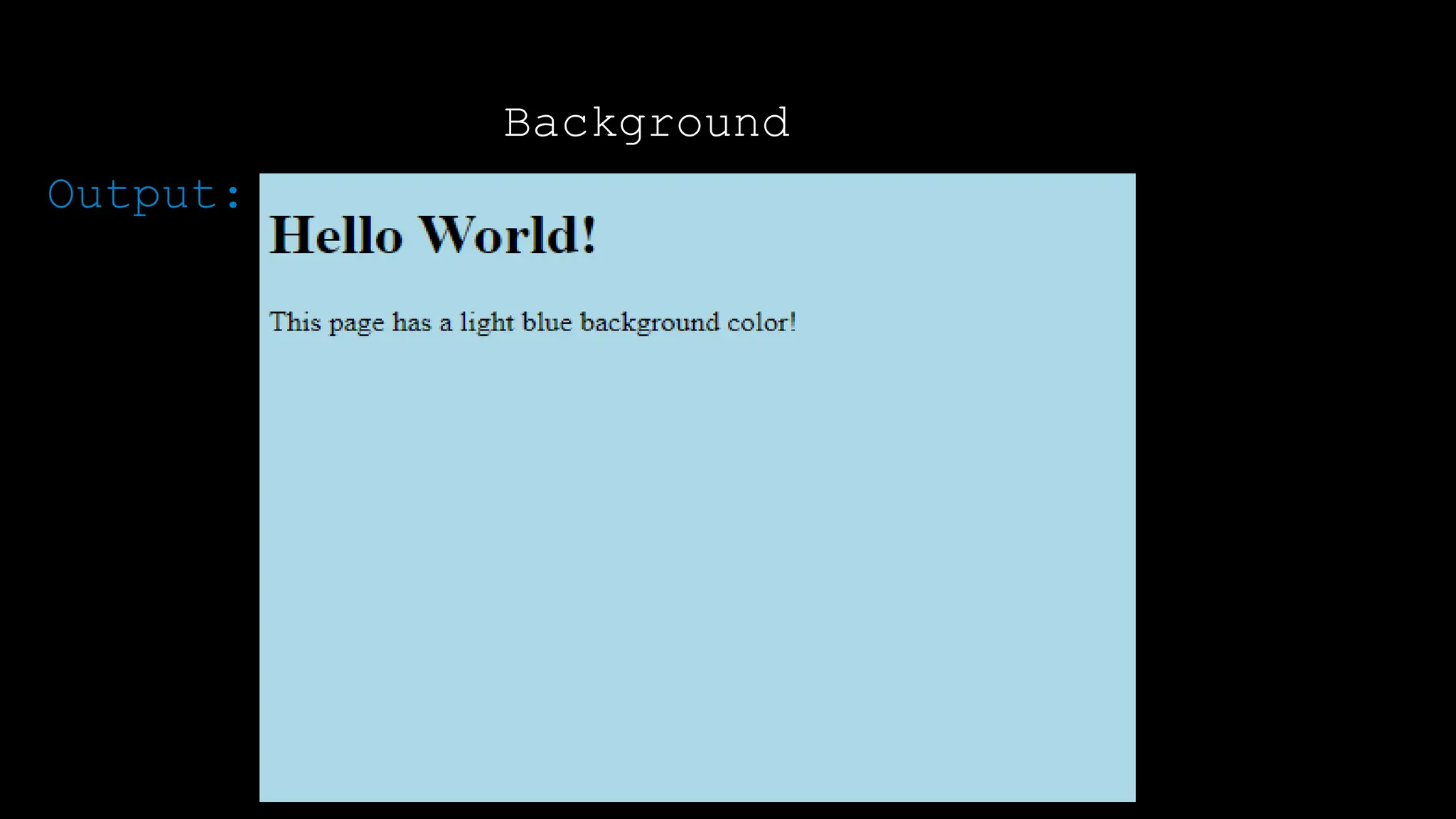 The font-weight property sets how thick or thin characters in text should be displayed.
Output:
Background
 