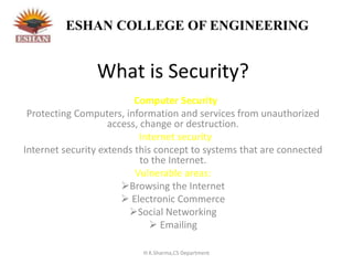 Computer System Security PPT’s | ESHAN COLLEGE OF ENGINEERING | PPT