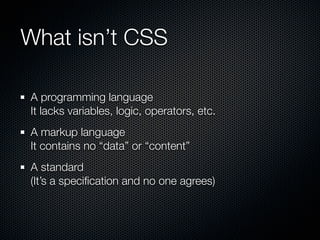 OOP CSS Presenation | PPT
