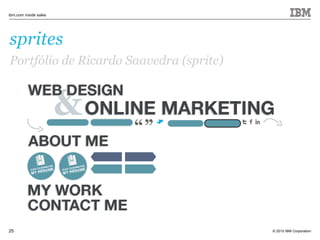 © 2010 IBM Corporation
ibm.com inside sales
25
sprites
Portfólio de Ricardo Saavedra (sprite)
 