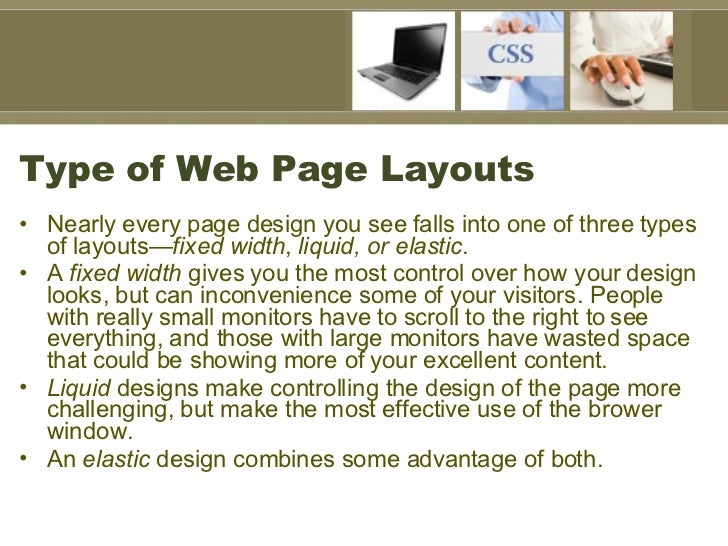 Type of  Page Layouts