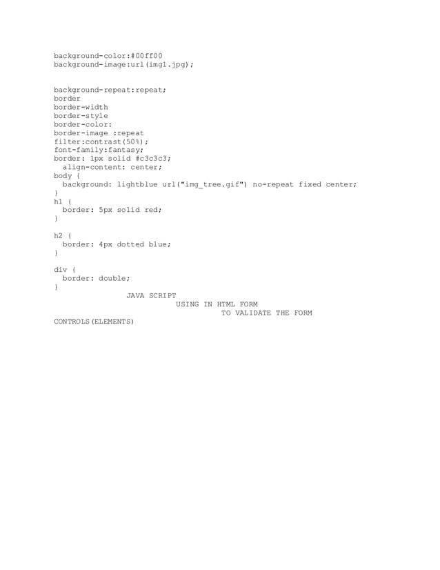 Css properties | PDF