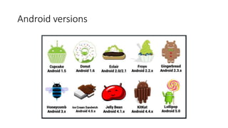 Android versions
 