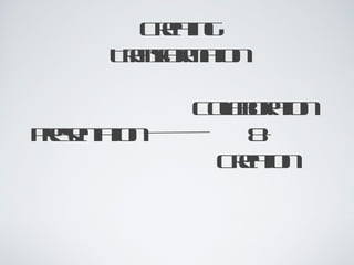 Creating Transformation Presentation Collaboration  & Creation 