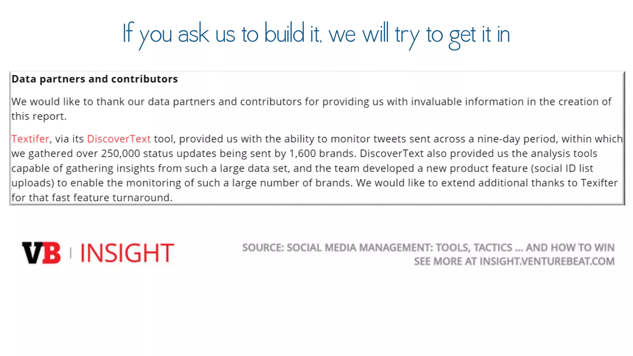 Text Analytics for Social Data Using DiscoverText & Sifter