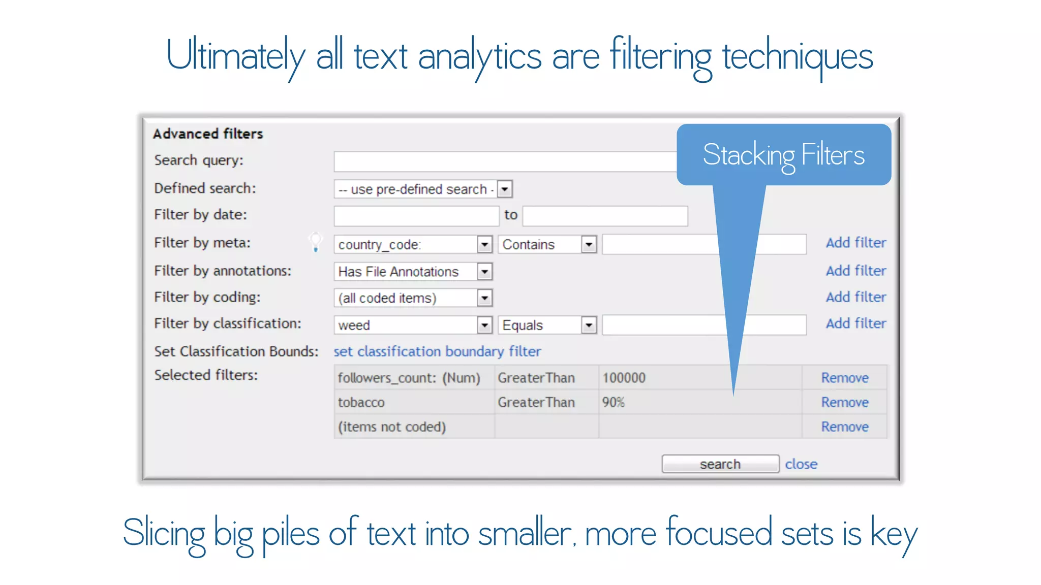 Text Analytics for Social Data Using DiscoverText & Sifter