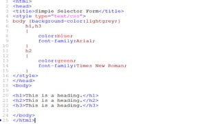 Css selectors | PPTX