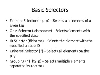 Cascading Style Sheet - CSS Selectors Overview.pptx