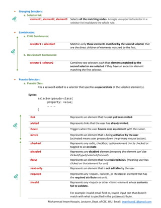 Web 2 | CSS - Cascading Style Sheets | PDF