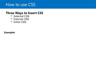 introduction to CSS 3 for web - slide.pptx