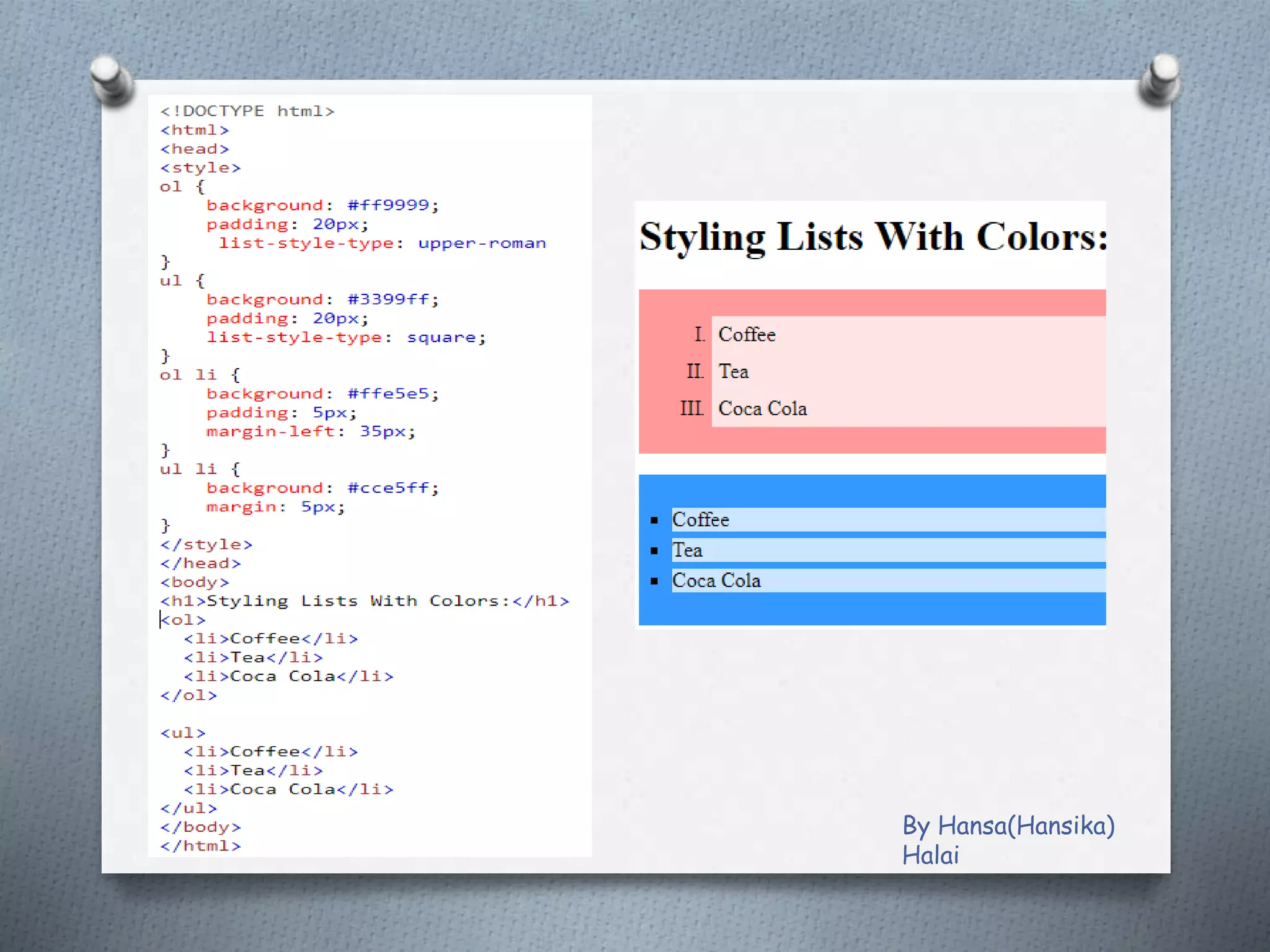 By Hansa(Hansika)
Halai
 