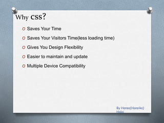What is CSS? | PPTX