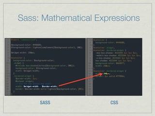Authoring Stylesheets with Compass & Sass Slide 18