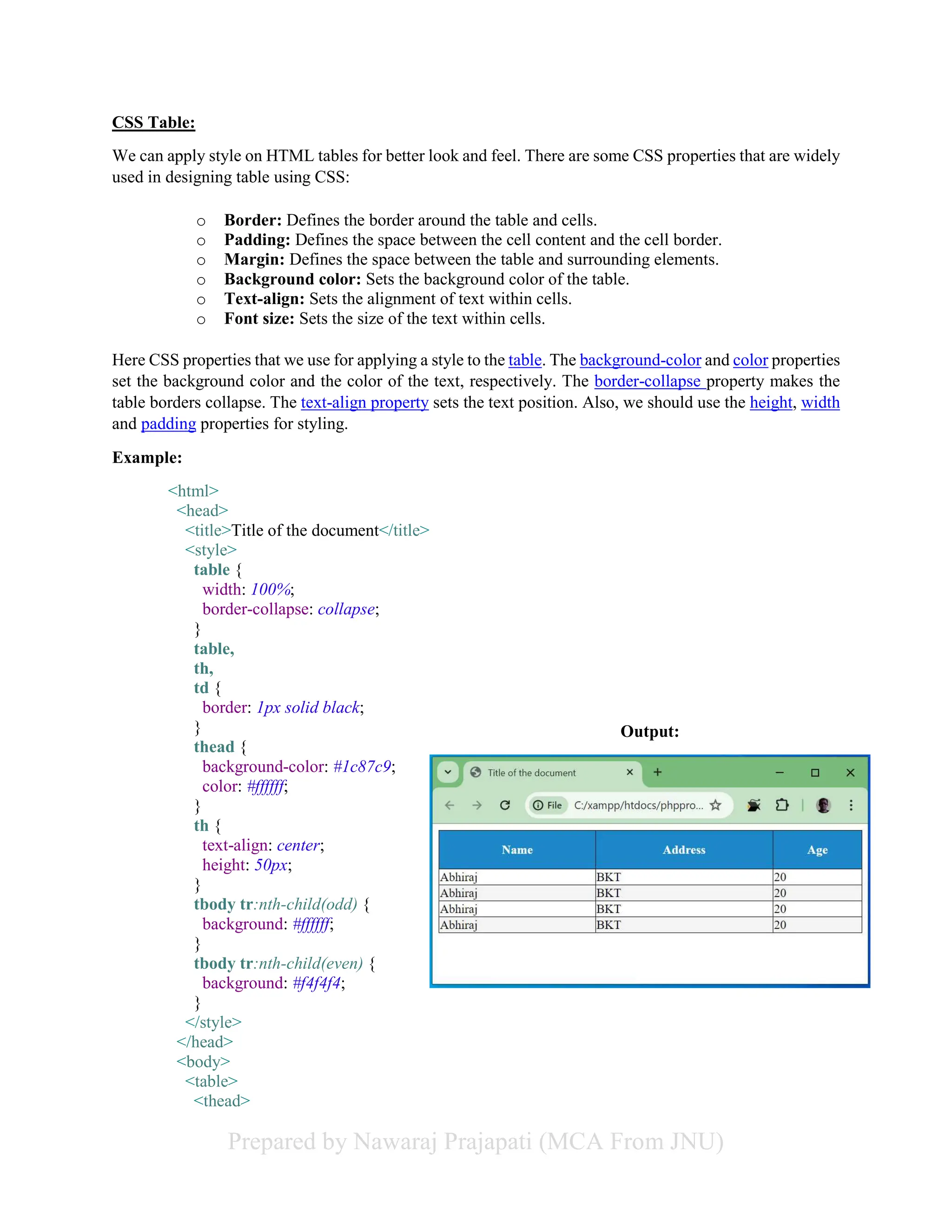 CSS styling and adding description about | PDF | Web Design and HTML ...