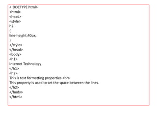 Css Text Formatting | PPTX