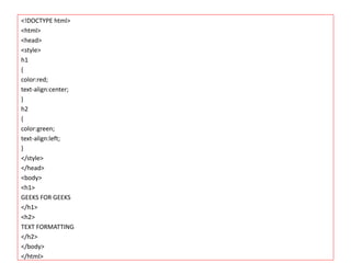 Css Text Formatting | PPTX