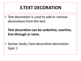 Css Text Formatting | PPT | Free Download