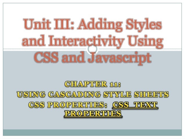 Css text property