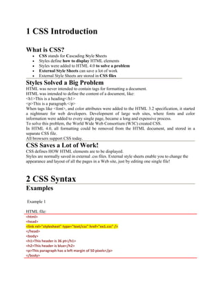 Css tutorial | PDF
