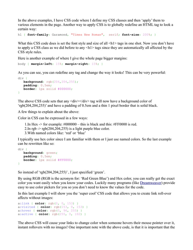Css tutorial | DOC