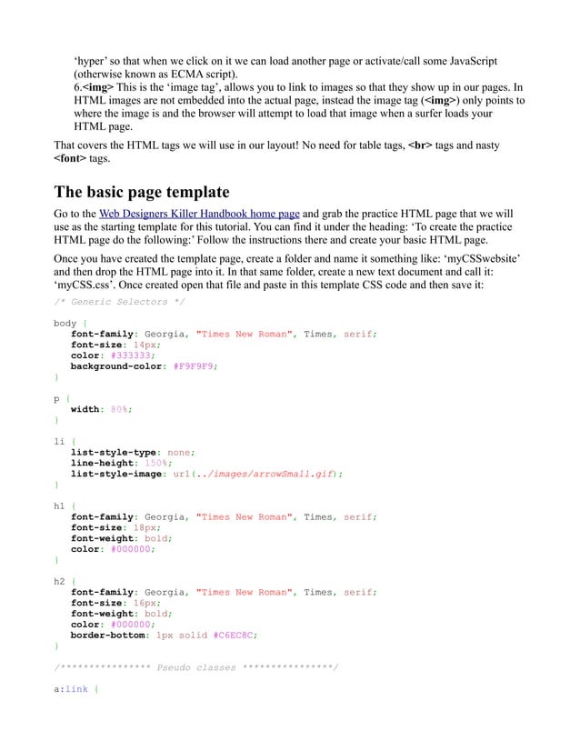 Css tutorial | DOC