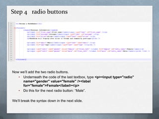 Building and styling forms | PPTX