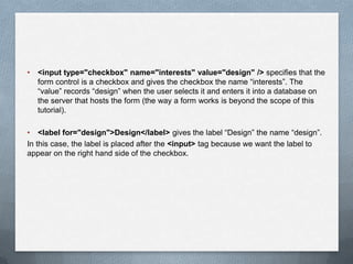 Building and styling forms | PPTX