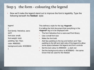 Building and styling forms | PPTX